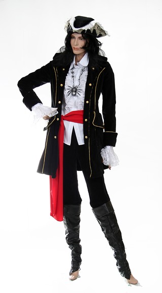 Piratenkostüm Damen Schwarz im Kostümverleih Fantastico mieten - Fantastico